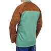 Lava Brown™ welding jacket with split cowleather front and flame retardant cotton back, 76 cm long type 44-7300M/P
